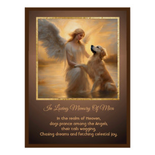 Pôster Tributo Memorial ao Golden Retriever