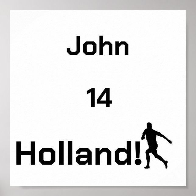 Poster Tributo Personalizado ao Jogador de Futebol Holand (Frente)