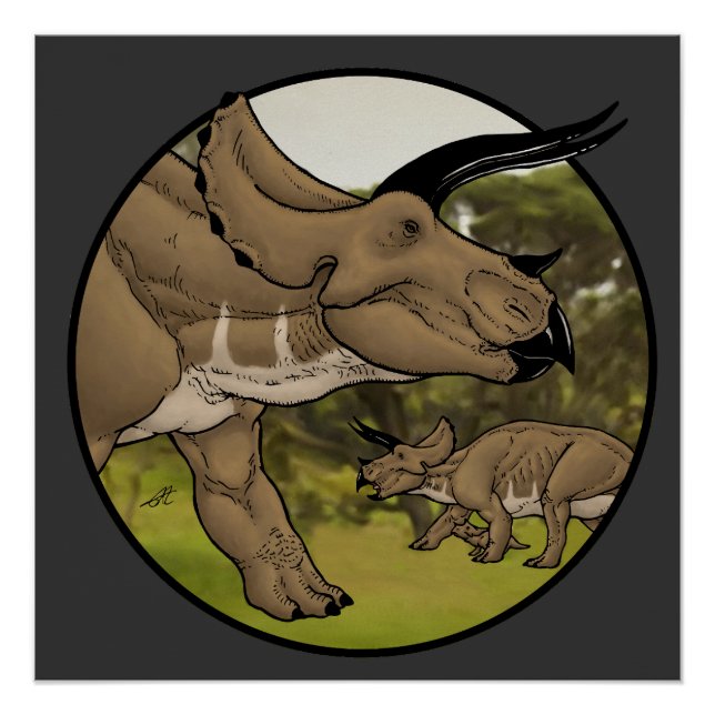 Pôster Triceratops #2 (Frente)