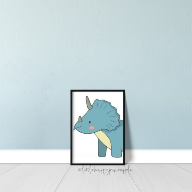 Poster Triceratops Kids Room Dinossaur Wall Art (Criador carregado)
