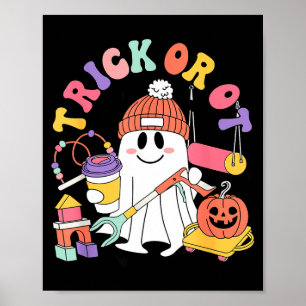 Poster Trick Or Ot Terapia Ocupacional Therast Fantasma H