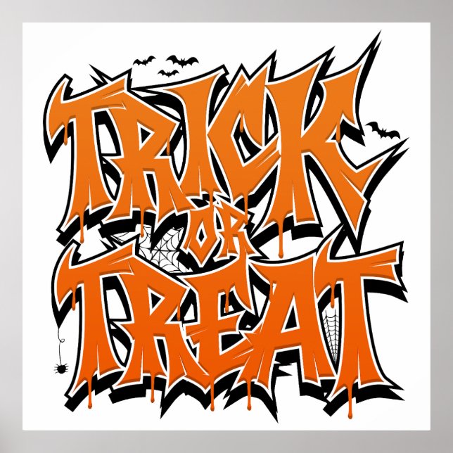 Poster Trick Or Treat Graffiti (Frente)