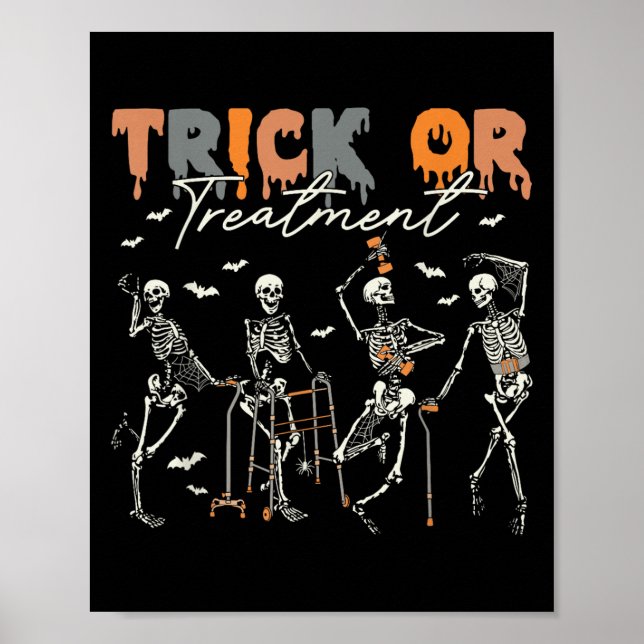 Poster Trick Or Treatment Pt Fisioterapeuta H (Frente)
