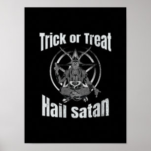 Poster Trick ou Tratar Satã de granizo