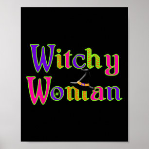 Poster Trick Treat Woman Witchy, Bruxa Divertida das Hall