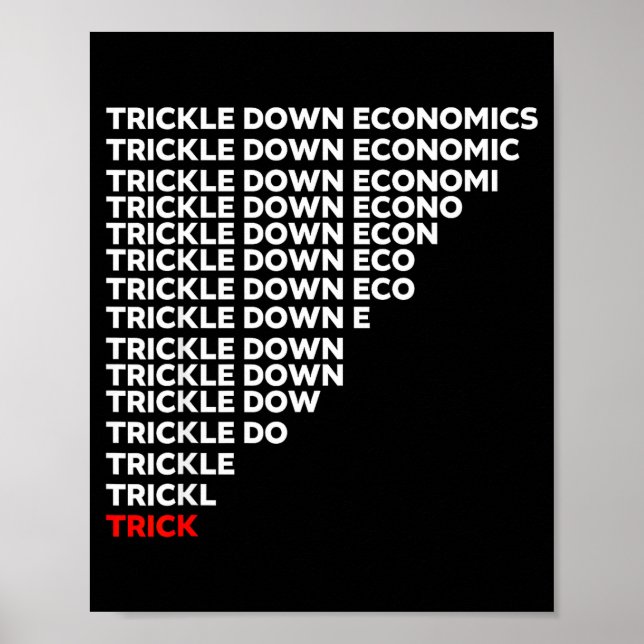 Poster Trickle Down Economics  (Frente)
