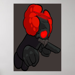 Poster Tricky Demon FNF Sexta Noite Funkin