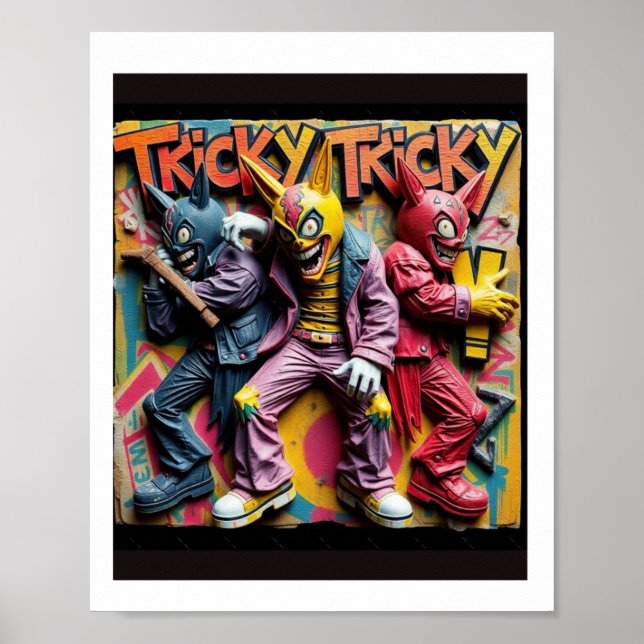 Poster Tricky Tricky Music Groove Party Vibes Sticker  (Frente)