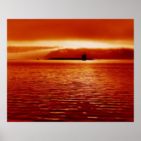 Trident Sub no pôr do sol