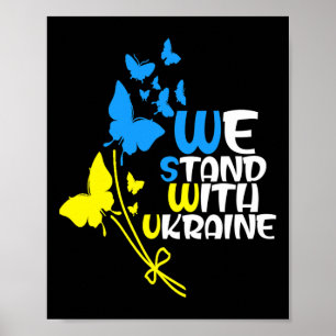 Poster Tridente da Ucrânia Bandeira da Ucrânia Bandeira U