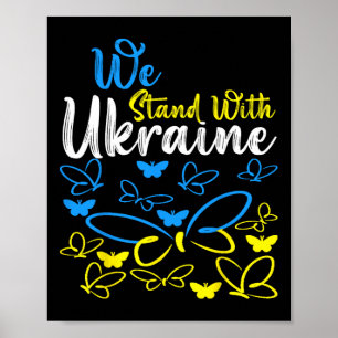 Poster Tridente da Ucrânia Bandeira da Ucrânia Bandeira U