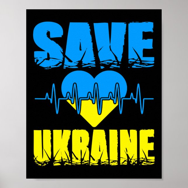 Poster Tridente da Ucrânia Bandeira da Ucrânia Bandeira U (Frente)