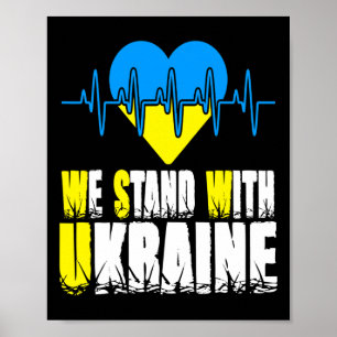 Poster Tridente da Ucrânia Bandeira da Ucrânia Bandeira U