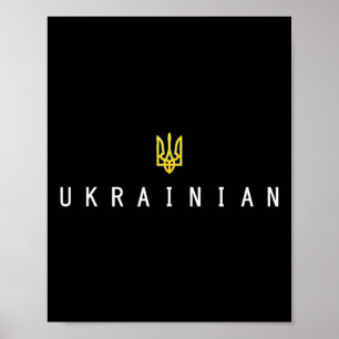 Poster Tridente Ucraniano Zelensky Ucrânia Militar