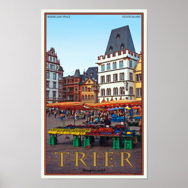 Poster Trier - Hauptmarkt (Frente)