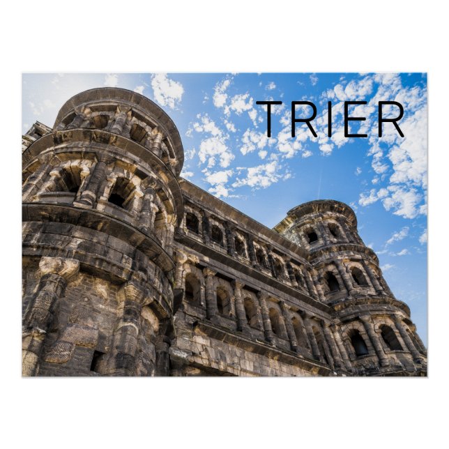 Pôster Trier Porta Nigra Renânia-Palatinado Alemanha (Frente)