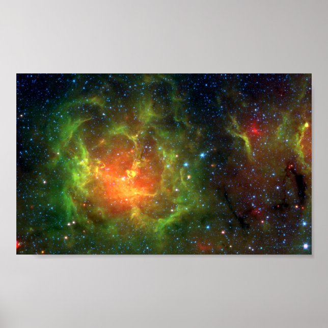 Poster Trifid Nebula NASA Spitzer (Frente)