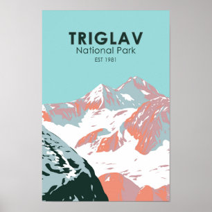 Poster Triglav National Park Monte Triglav Eslovênia