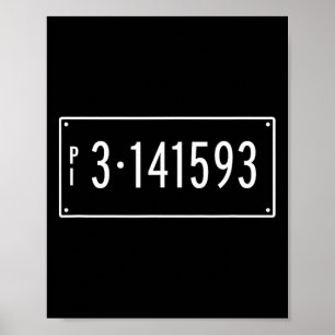 Poster Trigonometria Geométrica Da Placa Do Número Pi-Day
