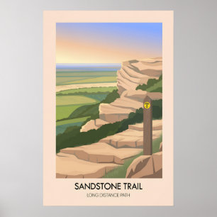 Poster Trilha de Arenito Trilha de Hiking de Longa Distân