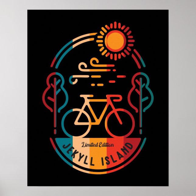 Poster Trilha de Bike da Ilha de Jekyll (Frente)