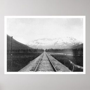 Poster Trilha de estrada de ferro 1918 da península de