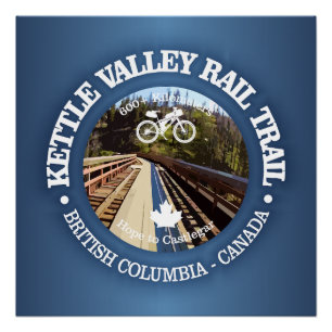 Pôster Trilha do Kettle Valley Rail (ciclismo c)