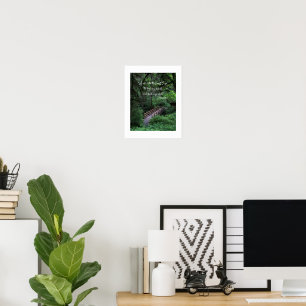 Poster Trilha na Floresta Citação de John Muir