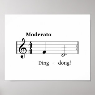 Poster Trilha Sonora para Som de Campainha Boas-Vindas Hu