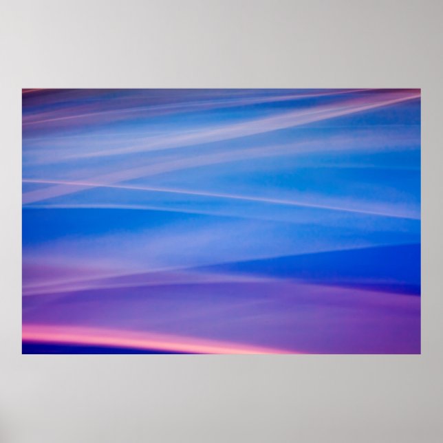 Poster Trilhas de cores abstratas de pintura leve (Frente)