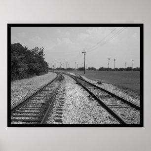 Poster trilhas de estrada de ferro