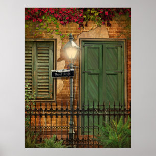 Pôster Trimestre francês de Nova Orleans Brick & Stucco