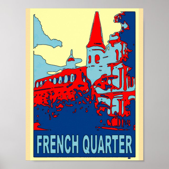 Poster Trimestre francês em azul (Frente)