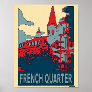 Poster Trimestre francês em azul