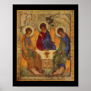 Poster Trindade de Rublev na mesa