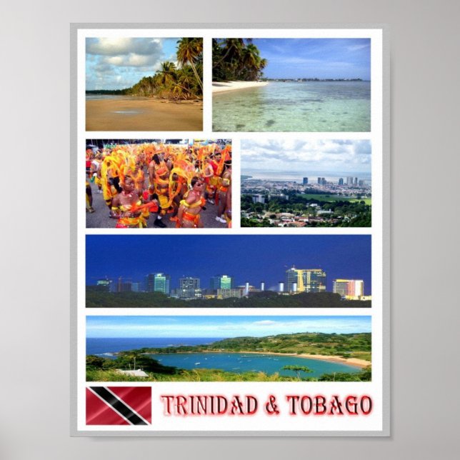Poster Trindade e Tobago - Mosaico - (Frente)