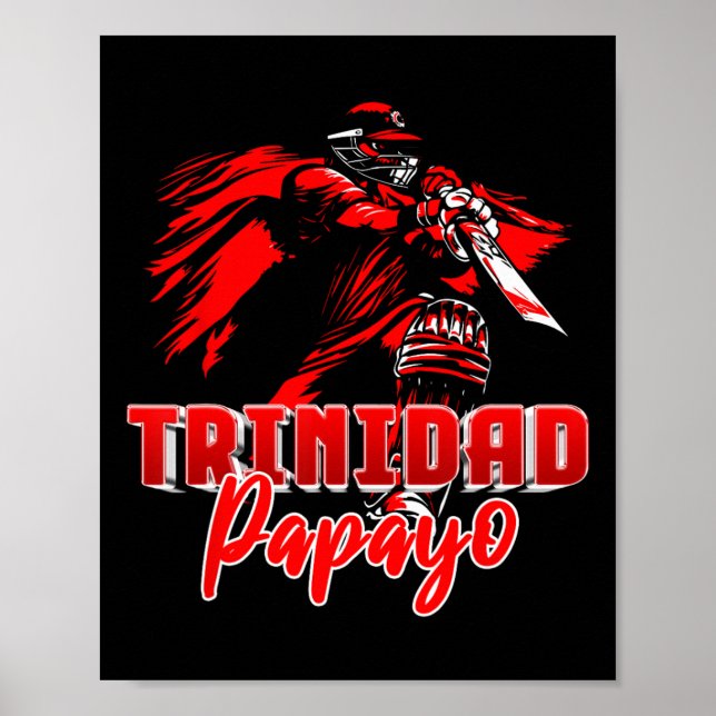Poster Trinidad And Togo Cricket T20 - Papayo  (Frente)