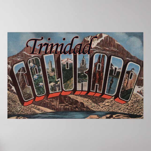 Poster Trinidad, Colorado - Cenas em Larga Letra (Frente)