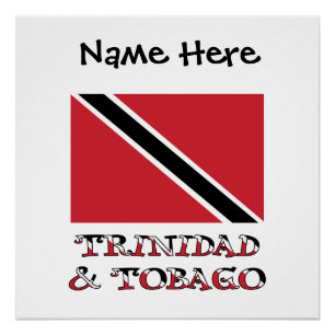 Pôster Trinidad e Tobago Bandeira Personalizada Poster