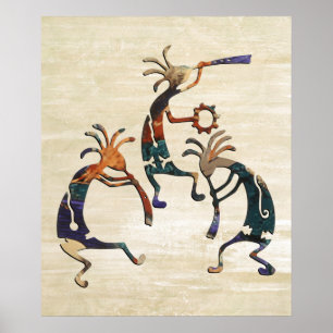 Poster Trio do músico de KOKOPELLI + suas ideias