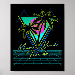 Poster Trip Retro 80s da Flórida de Miami Beach