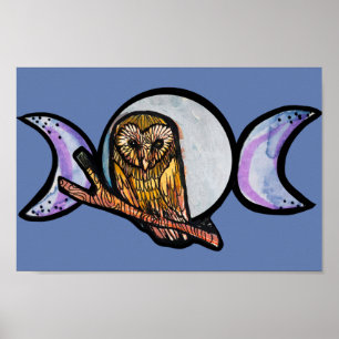 Poster Triple Moon Owl