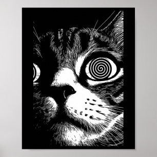 Poster Trippy Cat Pastel Gótico Gótico Grunge Alt Punk We