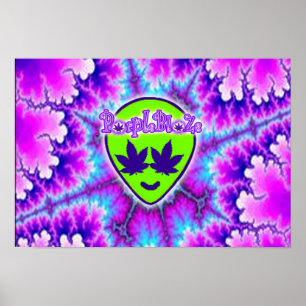 Poster trippy do tyedye principal estrangeiro de