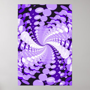 Poster Trippy Poster: Purple Abstract Artwork