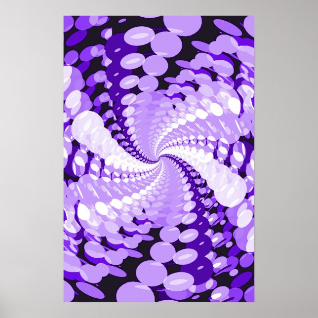 Poster Trippy Poster: Purple Abstract Artwork (Frente)