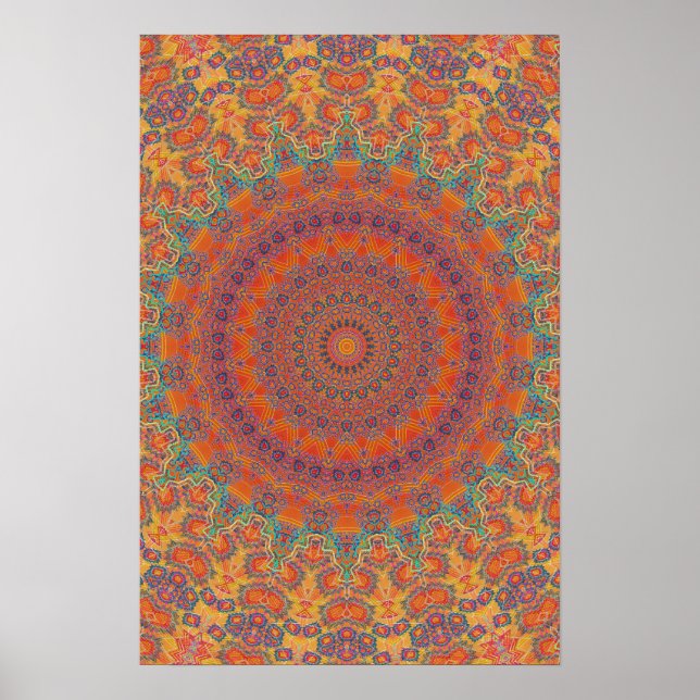 Poster Trippy: Trabalho de arte radial psicodélico (Frente)
