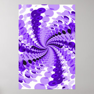 Poster Trippy: Trabalhos de arte abstratos do roxo