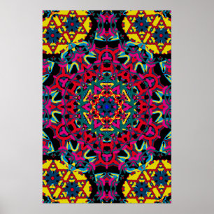 Poster Trippy: Trabalhos de arte psicadélicos do