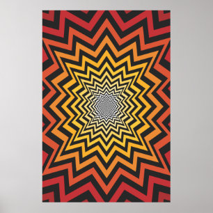 Poster Trippy: Trabalhos de arte radiais